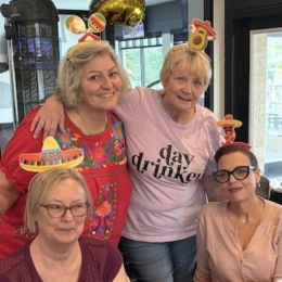 a group of friends at a party